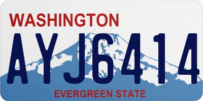 WA license plate AYJ6414