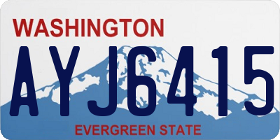WA license plate AYJ6415
