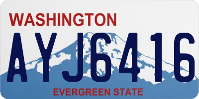 WA license plate AYJ6416