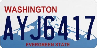 WA license plate AYJ6417