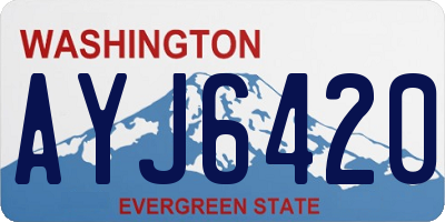 WA license plate AYJ6420