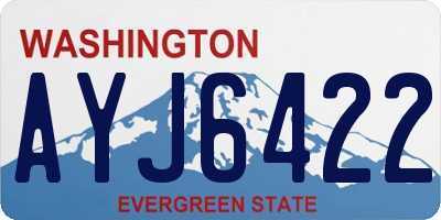 WA license plate AYJ6422