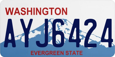WA license plate AYJ6424
