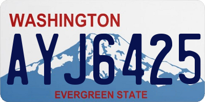 WA license plate AYJ6425