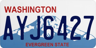 WA license plate AYJ6427