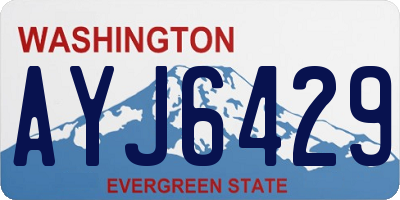 WA license plate AYJ6429