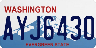 WA license plate AYJ6430