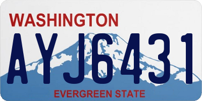 WA license plate AYJ6431