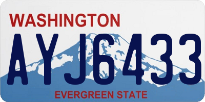 WA license plate AYJ6433