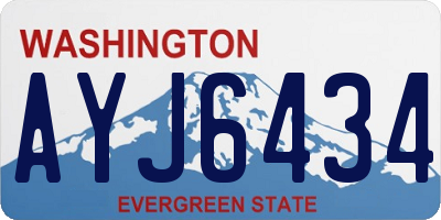 WA license plate AYJ6434