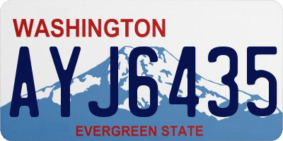 WA license plate AYJ6435