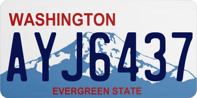 WA license plate AYJ6437