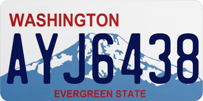 WA license plate AYJ6438