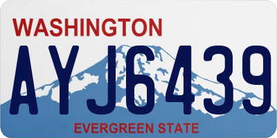 WA license plate AYJ6439