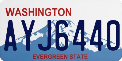 WA license plate AYJ6440