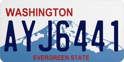 WA license plate AYJ6441