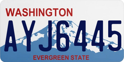 WA license plate AYJ6445
