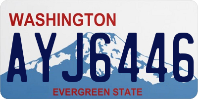 WA license plate AYJ6446