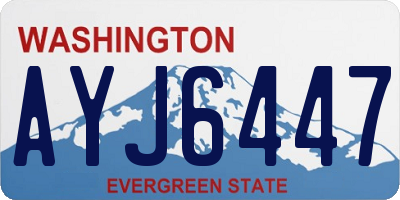 WA license plate AYJ6447