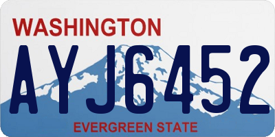 WA license plate AYJ6452