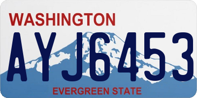 WA license plate AYJ6453