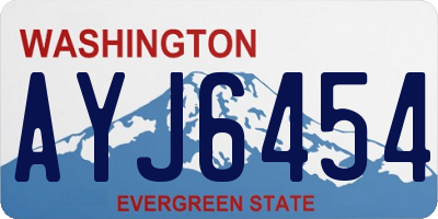 WA license plate AYJ6454