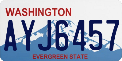 WA license plate AYJ6457