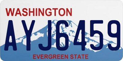 WA license plate AYJ6459