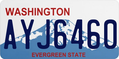 WA license plate AYJ6460
