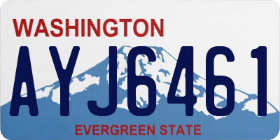 WA license plate AYJ6461