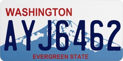 WA license plate AYJ6462
