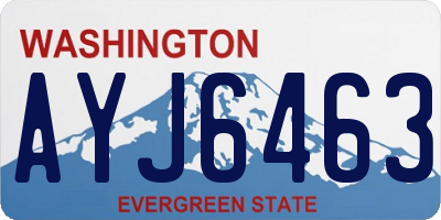 WA license plate AYJ6463