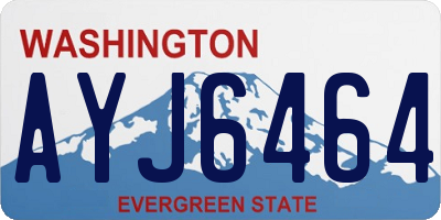 WA license plate AYJ6464