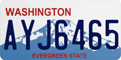 WA license plate AYJ6465