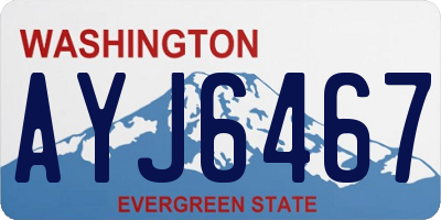 WA license plate AYJ6467