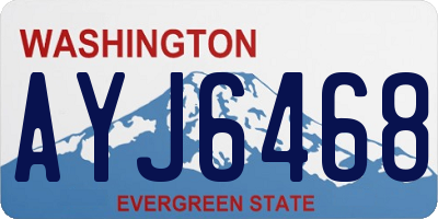 WA license plate AYJ6468