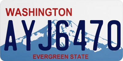 WA license plate AYJ6470