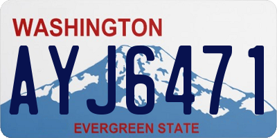 WA license plate AYJ6471