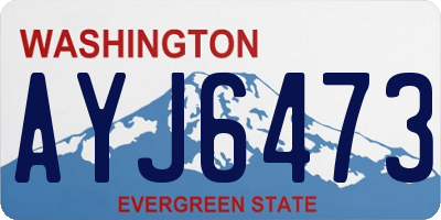 WA license plate AYJ6473