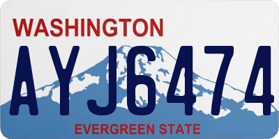WA license plate AYJ6474
