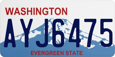 WA license plate AYJ6475