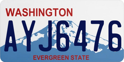 WA license plate AYJ6476