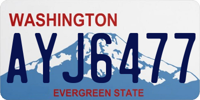 WA license plate AYJ6477