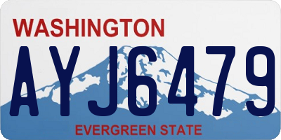 WA license plate AYJ6479