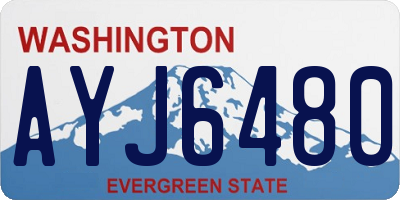 WA license plate AYJ6480