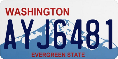 WA license plate AYJ6481