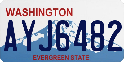 WA license plate AYJ6482