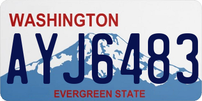 WA license plate AYJ6483