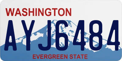WA license plate AYJ6484