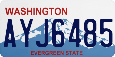 WA license plate AYJ6485